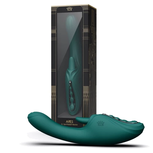 Вибратор-кролик Zalo Ares Turquoise Green