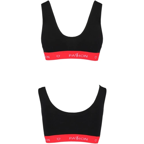 Спортивный топ на широких бретелях Passion PS003 TOP black, size M