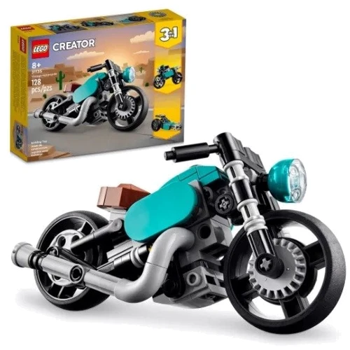 Конструктор LEGO Creator 3-in-1 Винтажный мотоцикл 128 деталей (31135): Рекомендуемый возраст 8+