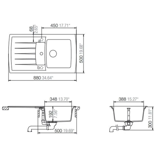 Schock LOTUS D-100 (54145090): Форма Прямоугольная