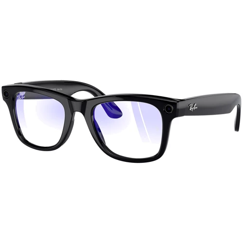 Смарт-очки Ray-Ban Meta Wayfarer Shiny Black Clear with Blue-Violet Light Filter size L (RW4008 601/SB 53-22) фото 5