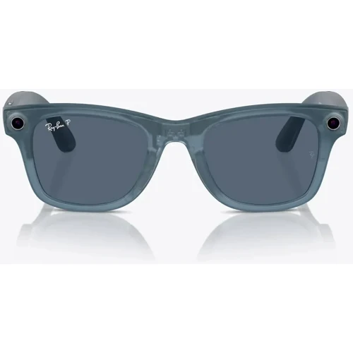 Смарт-окуляри Ray-Ban Meta Matte Black Matte Jeans Transparent, Polarized Dusty Blue фото 6