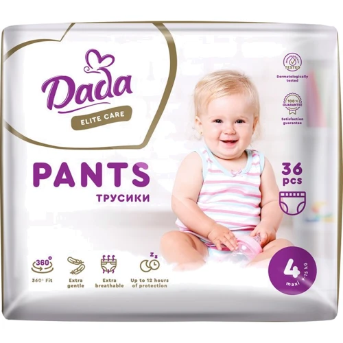 Трусики-подгузники Dada Elite Care 4 Maxi 9–15 кг 36 шт (4820174980733)