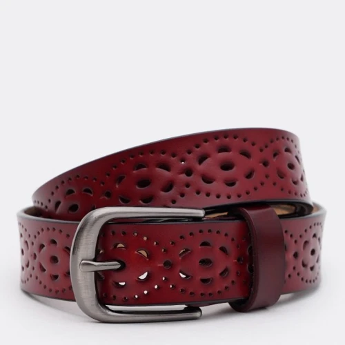 Жіночий ремінь Borsa Leather бордовий (CV1ZK-040c-bordo)
