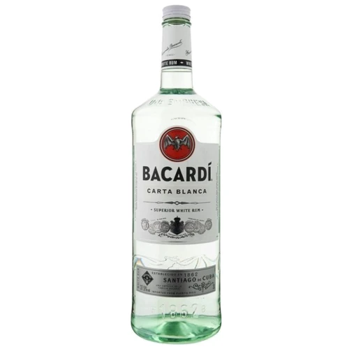 Ром Bacardi Carta Blanca от 6 месяцев выдержки 1л 40% (PLK5010677015738)