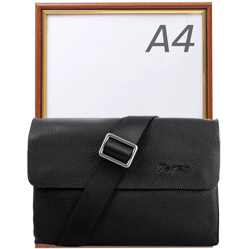 Мужская сумка борсетка Vito Torelli черная (VT-6383-black): Материал Натуральная кожа
