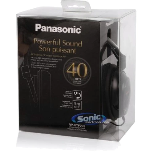 Наушники Panasonic RP-HTF295E-K: Тип конструкции полноразмерные