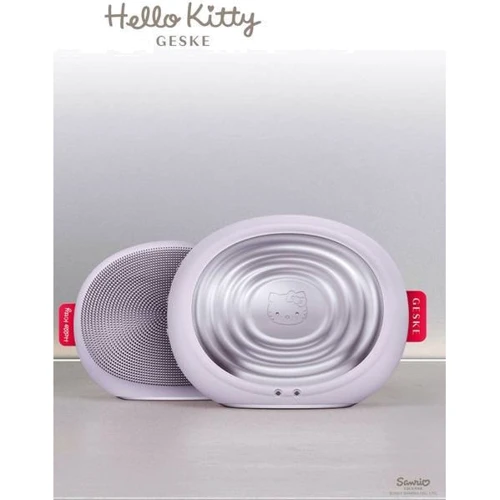 Звукова термо щітка для обличчя GESKE Sonic Thermo Facial Brush 5 в 1 Hello Kitty Purple фото 5