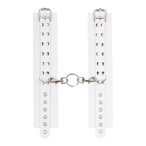 Наручники Leather Rastraints Hand Cuffs, White