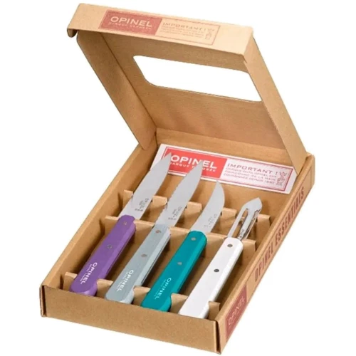 Набор кухонных ножей Opinel Les Essentiels Art Deco 4 предмета (204.66.29)