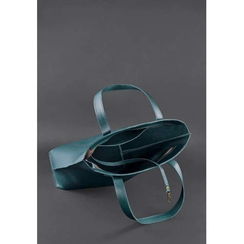 Женская сумка шоппер BlankNote зеленая (BN-BAG-17-malachite): Фактура Матовая, Гладкая