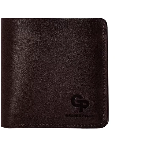 Мужское портмоне Grande Pelle Lettera коричневое (537620)