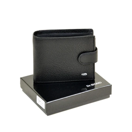 Мужское портмоне Dr. Bond черное (RFID M2-1 black)