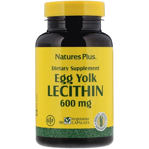 Nature's Plus, Egg Yolk Lecithin, 600 mg, 90 Vegetarian Capsules (NTP4173)