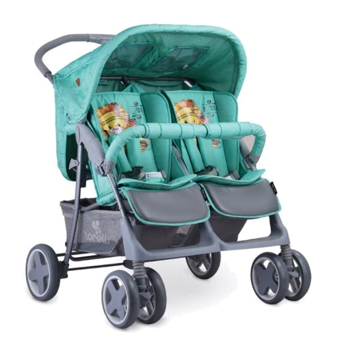Коляска для двойни Lorelli TWIN (green indians): Возможность установки люльки нет