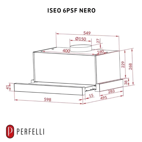Вытяжка Perfelli ISEO 6PSF NERO фото 10