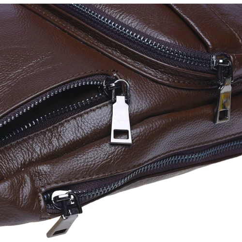 Мужская сумка-слинг Borsa Leather коричневая (K1029-brown): Тип ручки Плечевой ремень, Без ручки