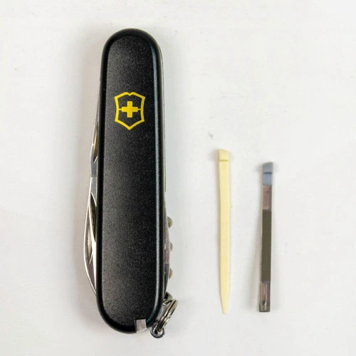 Мультитул Victorinox SPARTAN MAT черный матовый лак с желтым лого (Vx13603.3_M0008p) фото 9