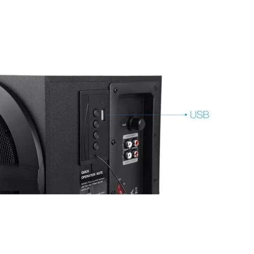 Акустическая система F&D A140X Black: Выходная мощность колонок 12 Вт + 2x13 Вт