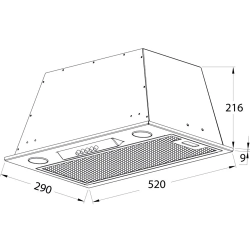 Витяжка Pyramida ABH 52 PBA (700) IX: Тип монтажу Вбудований