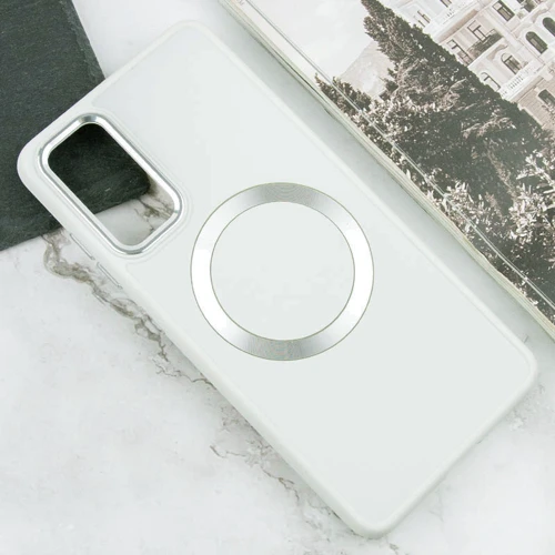 Чехол для телефонов TPU Case Bonbon Metal Style with MagSafe White for Samsung A256 Galaxy A25 5G: Материал TPU (термополиуретан)