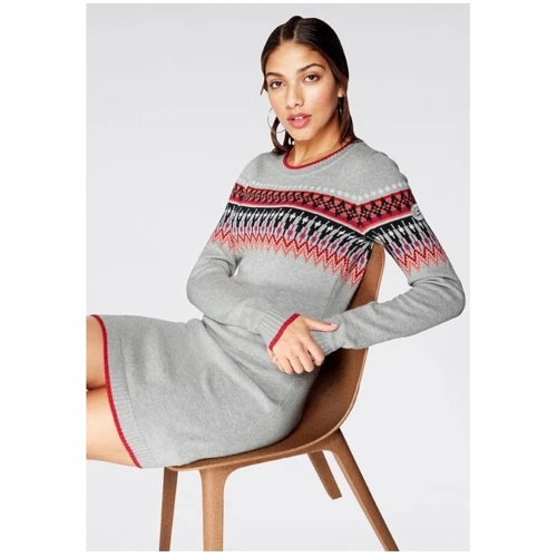 Платье KangaROOS 10548131 38 серое повседневное до середины бедра