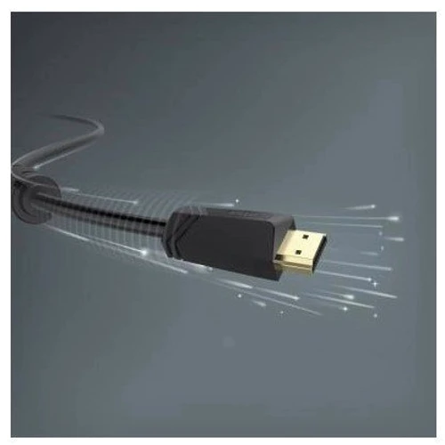 Кабель и переходник HAMA HDMI to HDMI 4K Ethernet Gold 15 m Black (00205010): Тип кабель