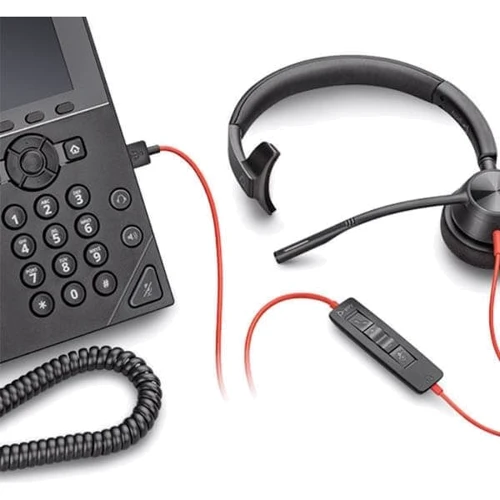 Наушники Poly BlackWire 3310-M USB-C/A Black (8X216AA): Тип конструкции накладные