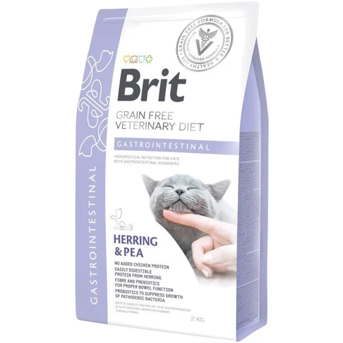 Сухой корм Brit GF Veterinary Diets Cat Gastrointestinal 2 kg для кошек при остром и хроническом гастроэнтерите (8595602528424)