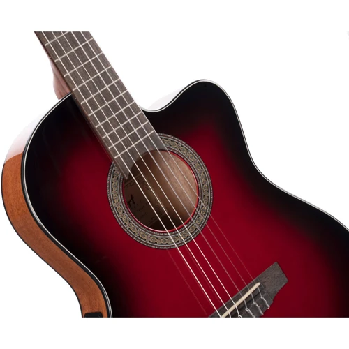 Класична гітара CORT Jade E Nylon (Burgundy Red Burst) фото 9