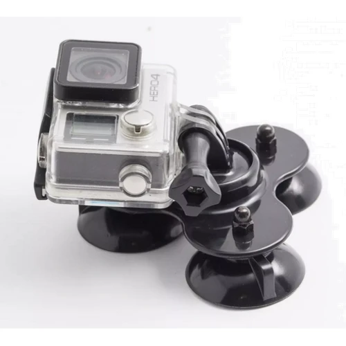 Потрійна присоска компактна MSCAM Triple Suction Cup Mount для екшн камер GoPro, SJCAM: Тип аксесуара Крепление