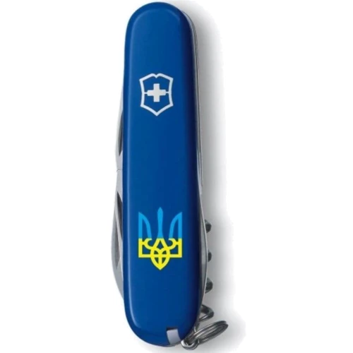 Мультитул Victorinox Spartan Ukraine 91мм/12 функций/синий /Трезубец сине-желтый (1.3603.2_T0016u): Количество функций 12