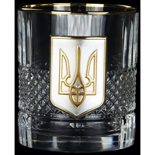 Набір для віскі Boss Crystal Тризуб 6 келихів, срібло, золото, кришталь (BCR6TGLD) фото 2