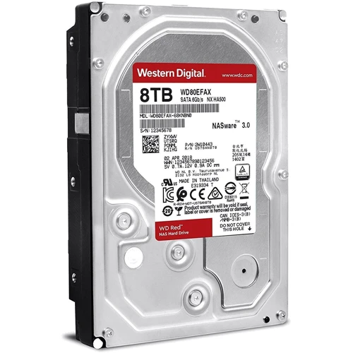 Внутренний жесткий диск WD Red 8 TB (WD80EFAX): Объем 8 ТБ