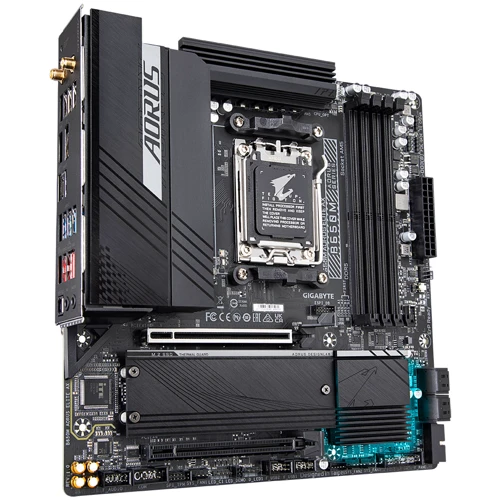 GIGABYTE B650M AORUS ELITE AX: Оперативная память 4xDDR5 6600 МГц, до 128 ГБ