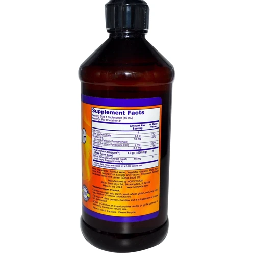 NOW Foods L-Carnitine Liquid 1000 mg 473 ml /31 servings/ Citrus: Форма выпуска Жидкость