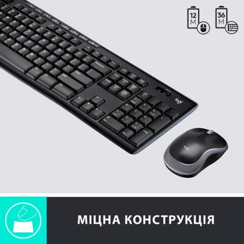 Logitech MK270 Wireless Combo (920-004518, 920-004508, 920-004509): Тип клавиш мембранный