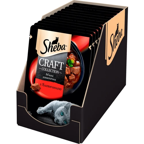 Влажный корм для котов Sheba CRAFT cig POU с говядиной в соусе 85 г (3065890138988) фото 7