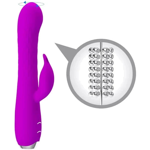Вибратор с стимулятором клитора и ротацией Molly, BI-014692