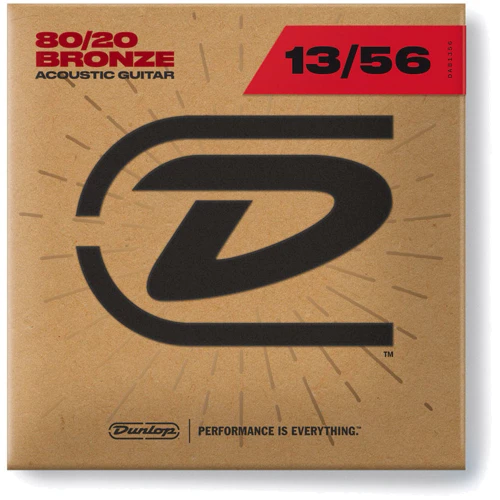 Струна для гитар Струны для акустической гитары DUNLOP DAB1356 80/20 BRONZE ACOUSTIC GUITAR STRINGS (13-56)