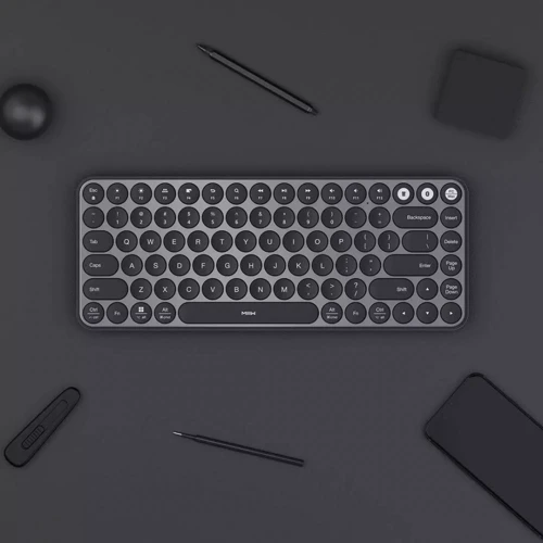 Клавиатура Xiaomi MiiiW AIR85 MWXKT01 Keyboard Bluetooth Dual Mode Black: Подключение беспроводное