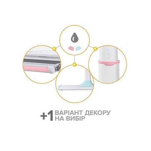 Детский стол Mealux Hamilton Multicolor PN Lite (BD-680 W/G MC + PN Lite): Ширина, см 120