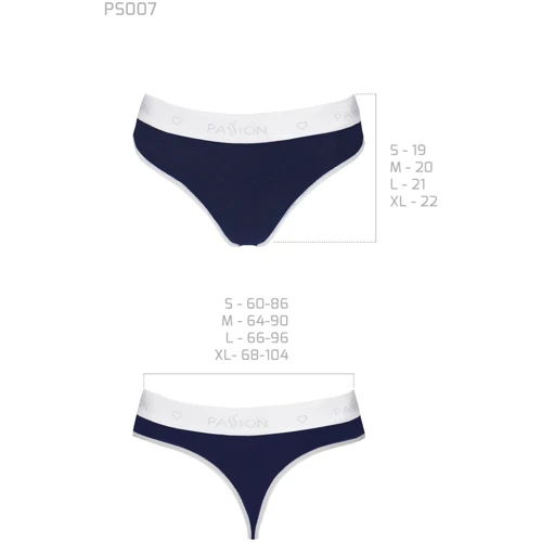Спортивные трусики-стринги Passion PS007 PANTIES navy blue, size L