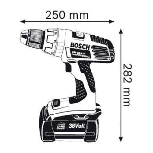 Шуруповерт аккумуляторный Bosch GSR 36 V-LI (0601912106): Тип инструмента безударный