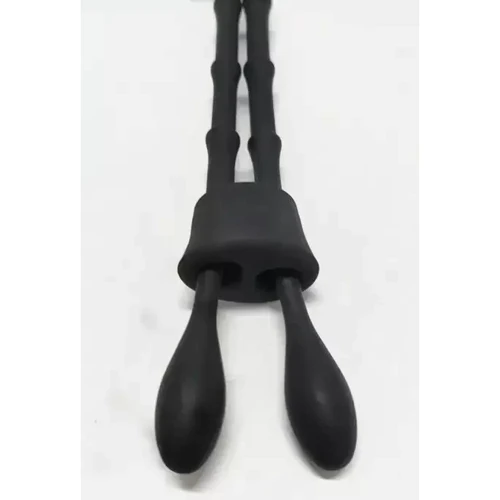 Силіконове ласо на пеніс із двома фіксаторами SKN-LS003 Black