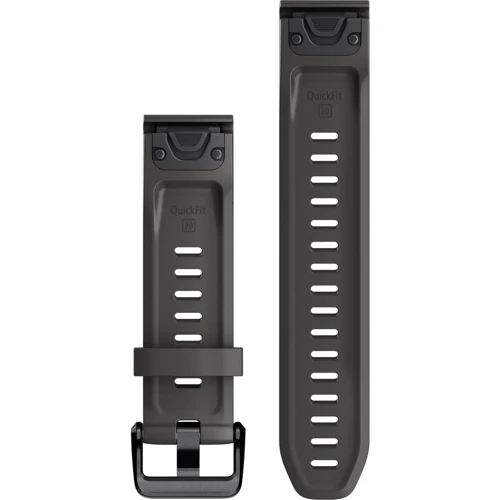 Ремінець Garmin QuickFit 20 Watch Bands Graphite Silicone (010-13102-01): Колір серый