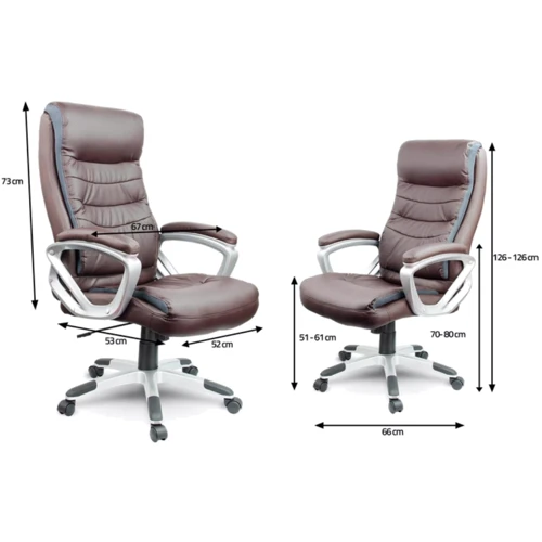 Офісне крісло Sofotel EG-226 Brown: Матеріал оббивки екокожа