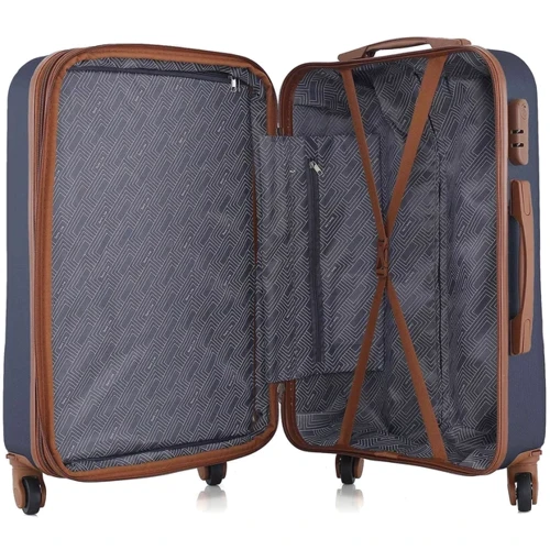 Чемодан Semi Line 24" (M) Navy (T5712-2): Материал Пластик