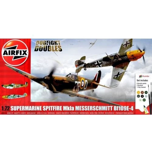 Подарунковий набір Airfix з літаками Supermarine Spitfire MkIA та Messerschmitt Bf109E-4 AIR50135