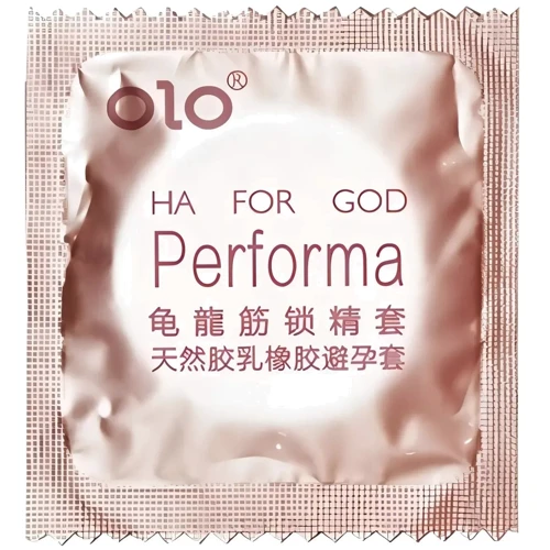 Текстуровані презервативи з ароматом ванілі OLO HA FOR GOD Performa, 10 шт